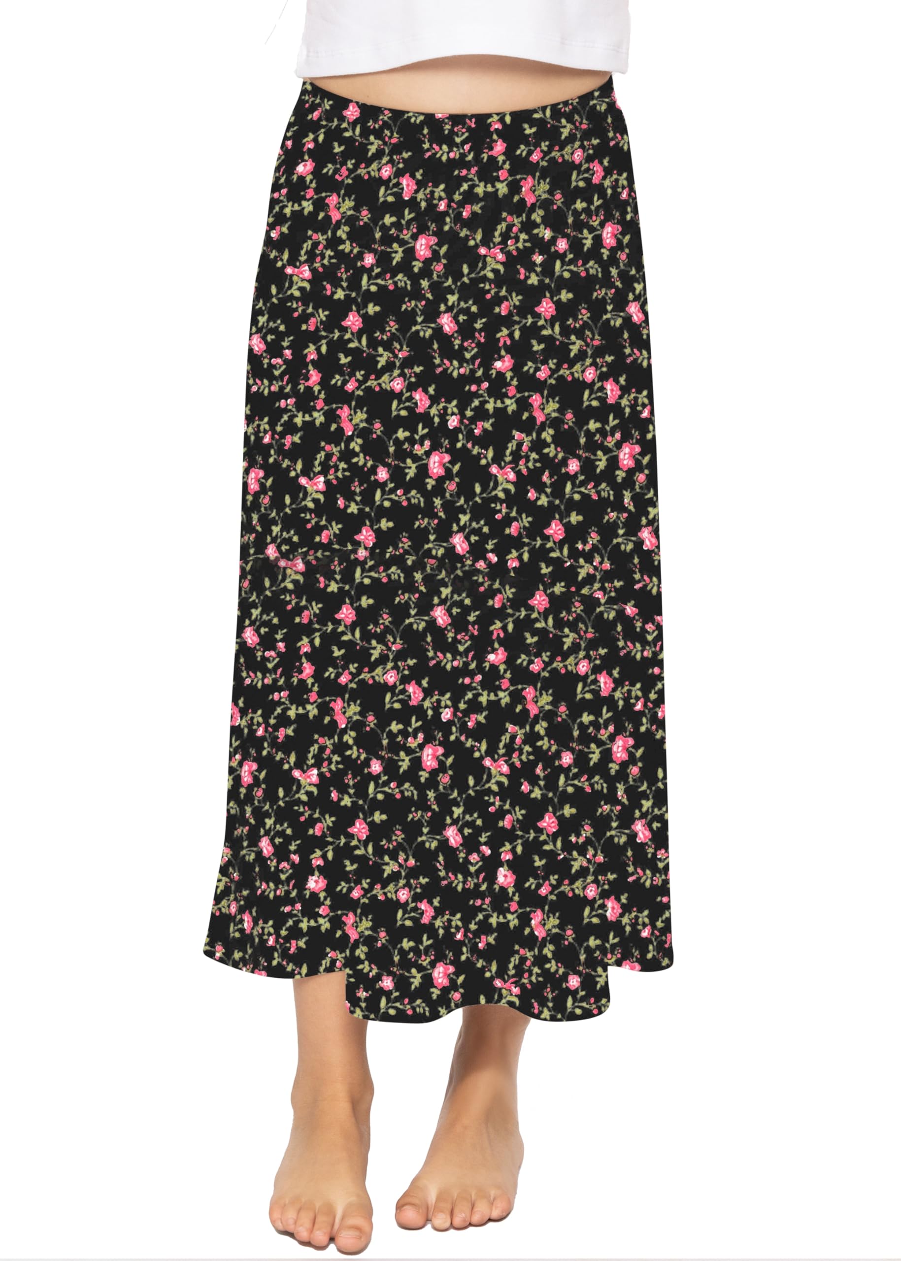 STRETCH IS COMFORT Girls Skirts Flowy A Line Knee Length and Ankle Length