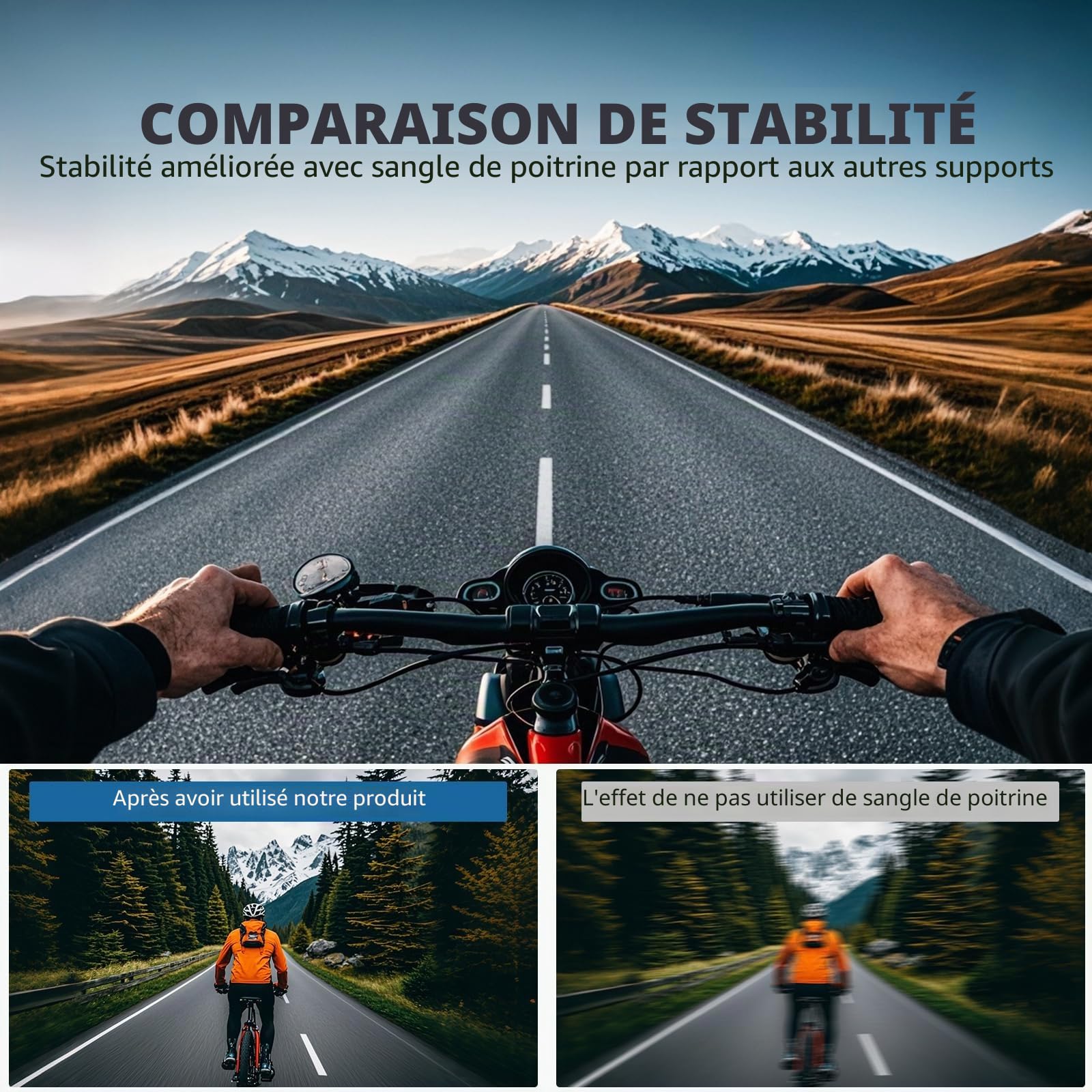 BRDRC POV Support de poitrine et tête pour iPhone, GoPro, DJI Osmo Pocket 3, Insta360 X5/4/3, Samsung Vlog Body Harness Strap Holder Kit