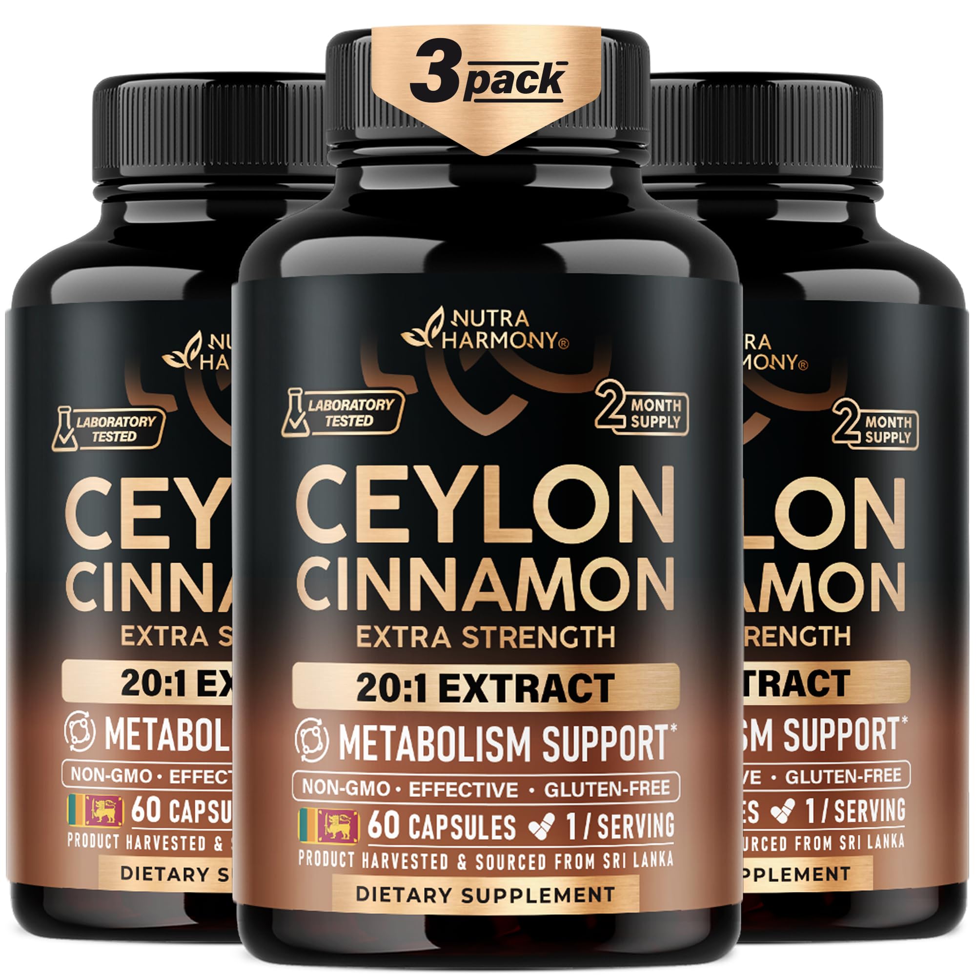 Ceylon Cinnamon Capsules - Energy Heart & Metabolism Support - 60 Capsules — Amazon image 12