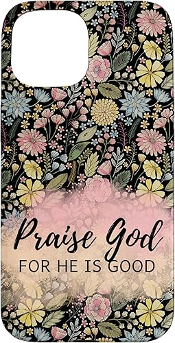 Miniatura 10 de Funda con cita cristiana religiosa floral negra para iPhone 13 Pro Max