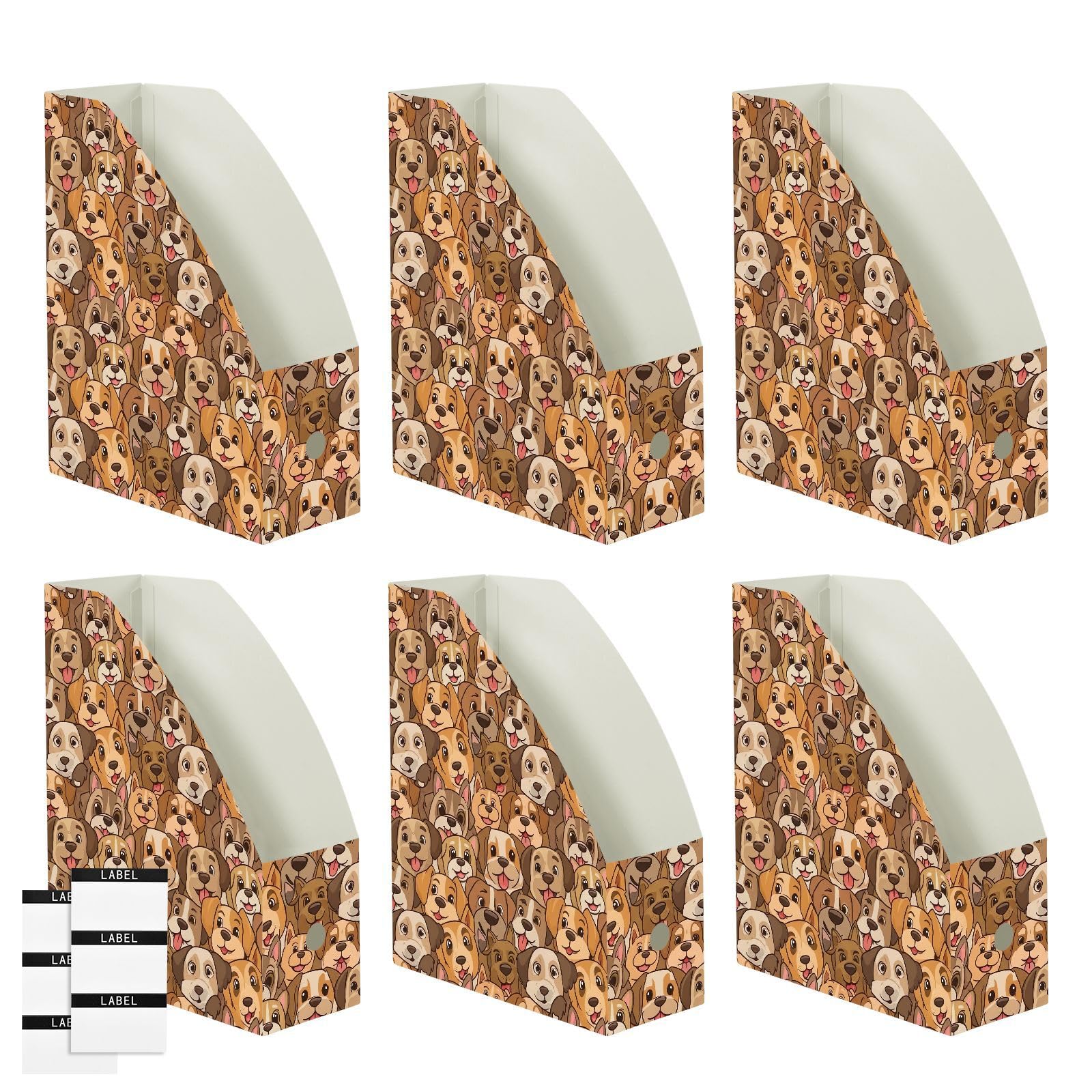 Impermeabile PP Cartoon Dog Brown Magazine File Holder