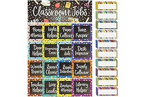 Juvale Bright Classroom Job Chart Set for Kids Education