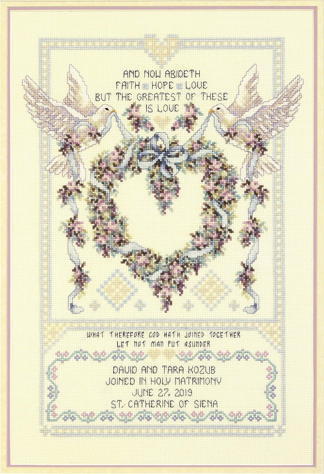 Janlynn Kreuzstich-Set 'Madonna Und Engel' – Mit Leinwand, Garn, Nadel & Anleitung (30x30 Cm)