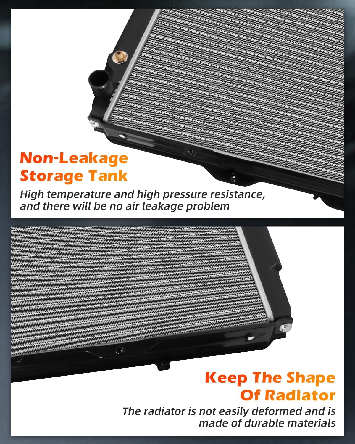 OCPTY 2376 Engine Coolant Radiator Compatible with 2001-2007 for Toyota for Sequoia,2004-2006 for Toyota for Tundra Replace# 2376,3238,CU2376,CU3238,164000F030,TO3010162 8012376 Aluminum Radiators
