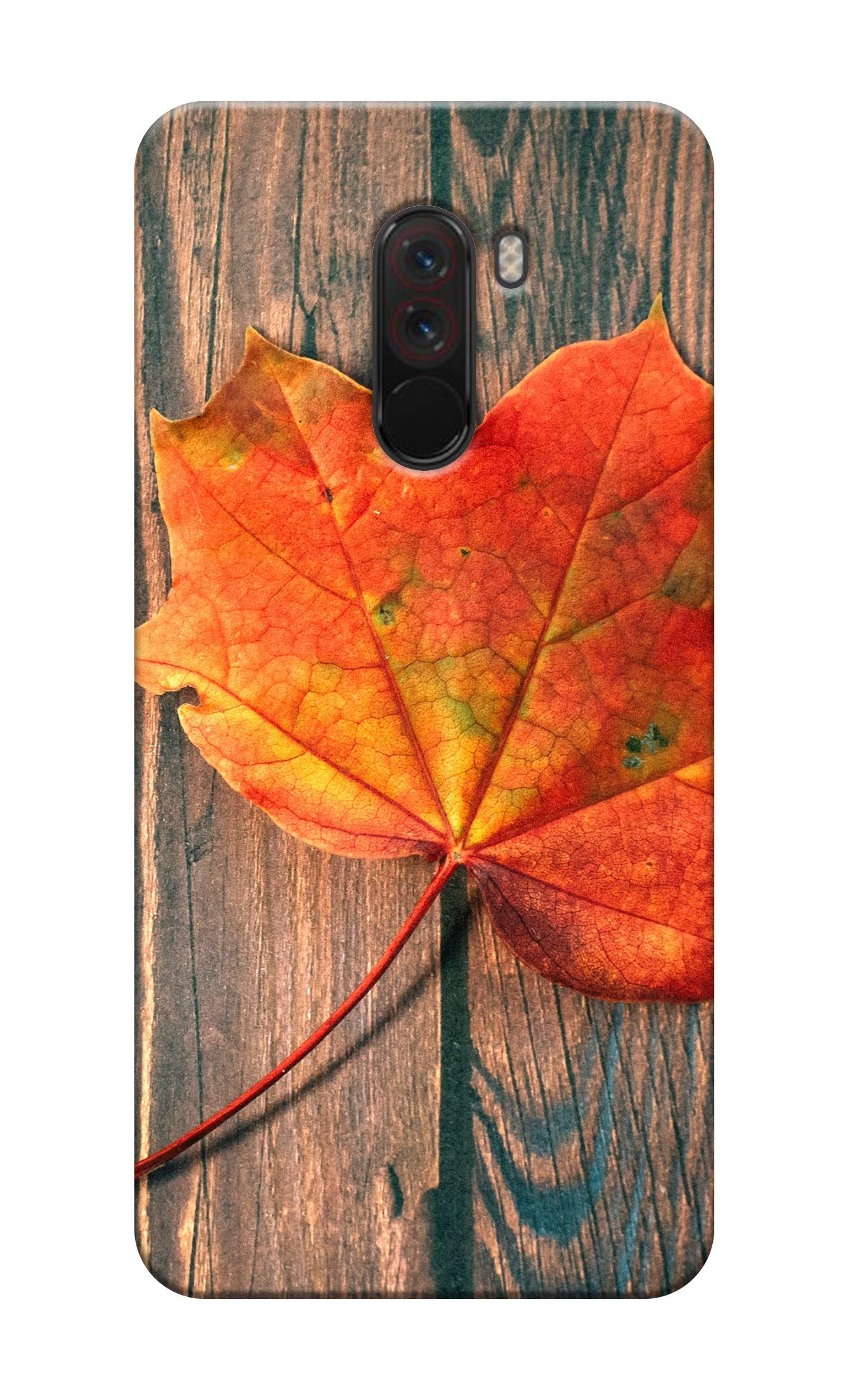 PICWIK® Designer Printed Back Cover/Hard Case for Xiaomi Poco F1 (Leaves Design/Nature) - J3