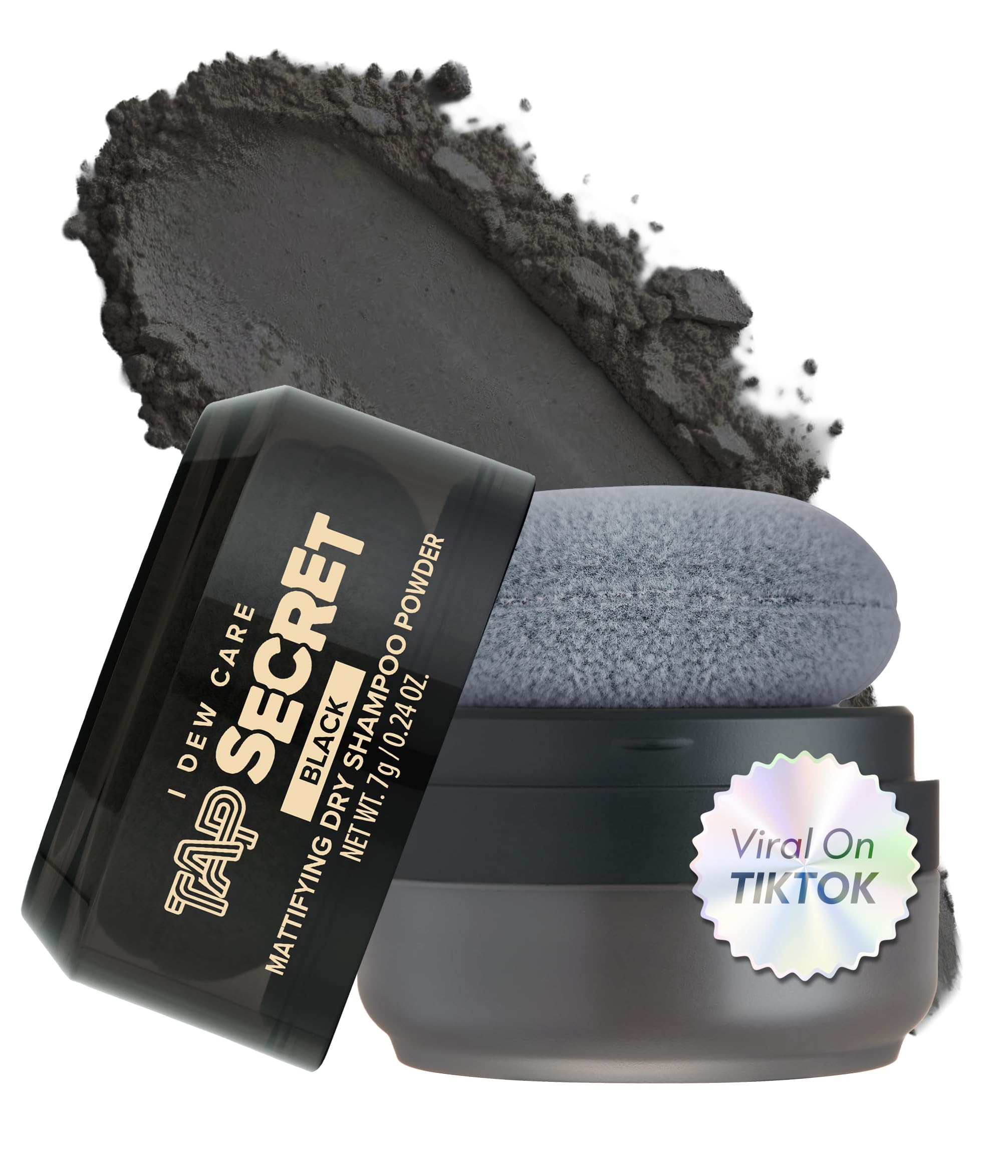 I DEW CARE Tap Secret Biotin Mattifying Dry Shampoo Powder - Black 0.24 oz
