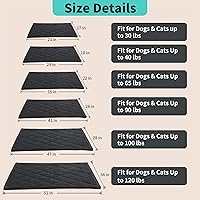 Vista 7 de MABOZOO Indestructible Dog Beds - Chew Proof Crate Pad for Aggressive Chewers, Machine Washable Quilted Mat, Durable for Small Dogs, Black Kennel