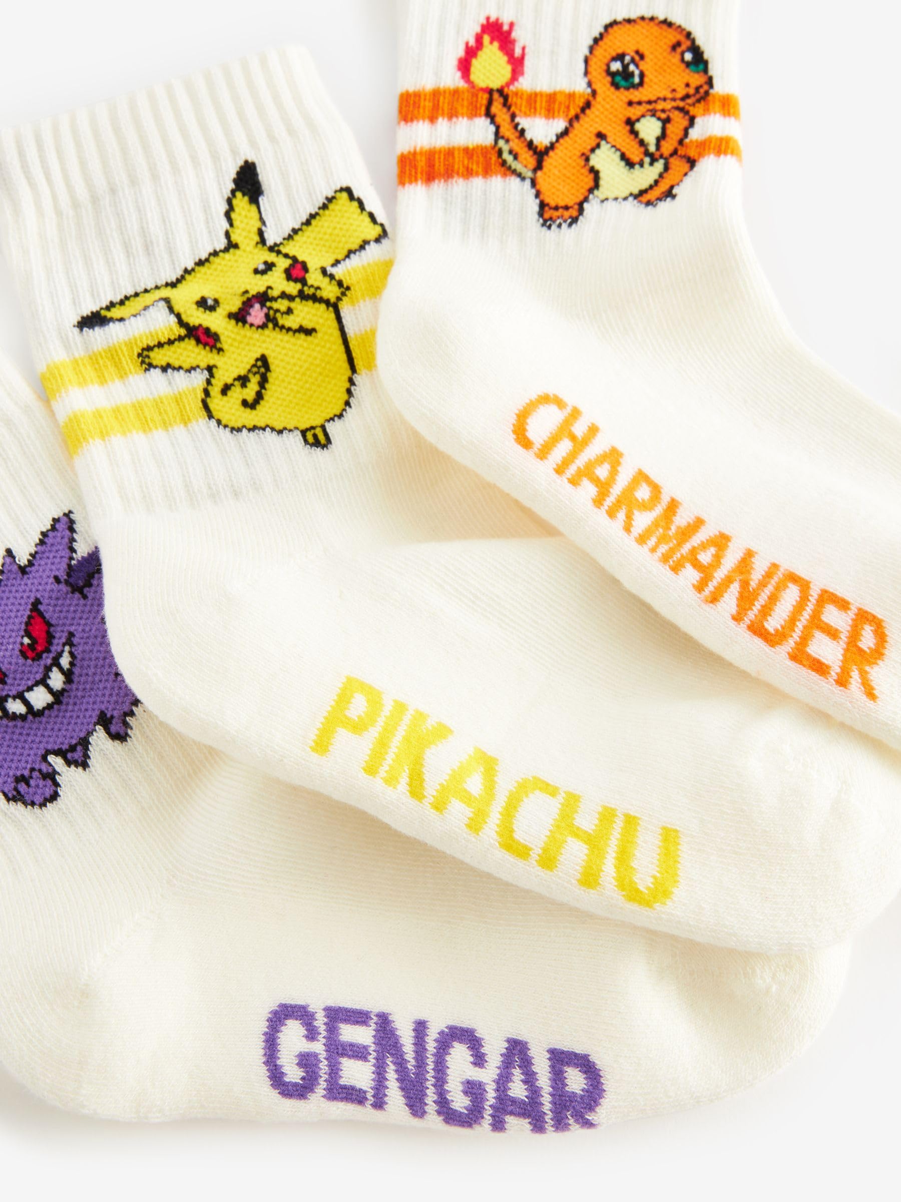 NEXT Starsze chłopcy Zestaw 3 par skarpet Pokemon