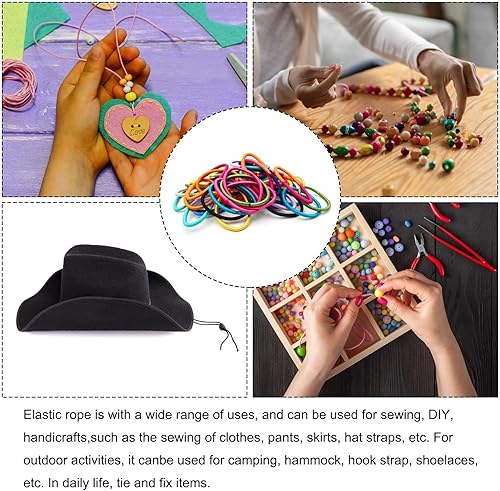 Vista 558 de PATIKIL Cuerda elástica elástica de 1/8 pulgadas, 11 yardas (0.118 in x 32.8 ft), color verde militar para manualidades, correas de gancho