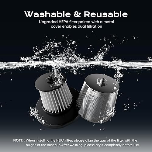 Miniatura 5 de Aspiradora de mano inalámbrica, 13000 Pa Aspiradora de coche de succión fuerte con luz LED, aspiradora de mano portátil con múltiples boquillas,