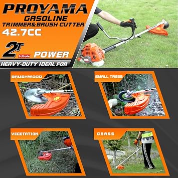 PROYAMA 42.7CC Gas Brush Cutter with 68CC Gas Chainsaw