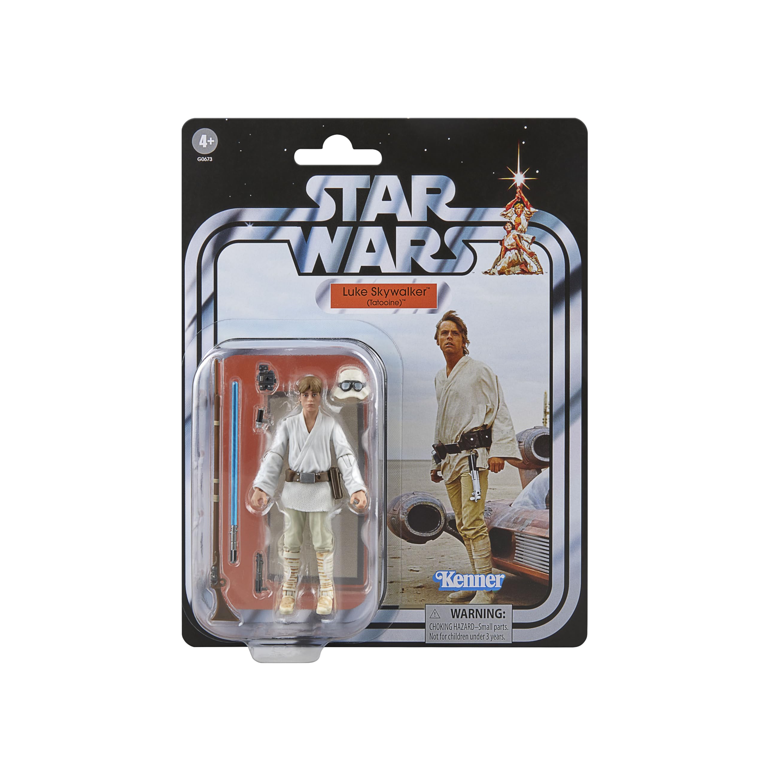 Hasbro Star Wars Śmigacz Lądowy i Luke Skywalker z Serii Star Wars The Vintage Collection, 9,5-Centymetrowa Figurka i Model Pojazdu z Filmu Gwiezdne Wojny: Nowa Nadzieja