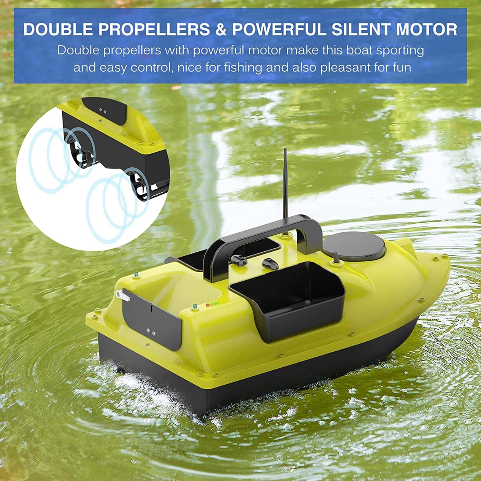 Łódź z przynętą, łodzie z przynętą do połowu karpi, łodzie z przynętą, przynęta na ryby RC Boot, inteligentna łódź paszowa, łódź z przynętą, zdalnie sterowana