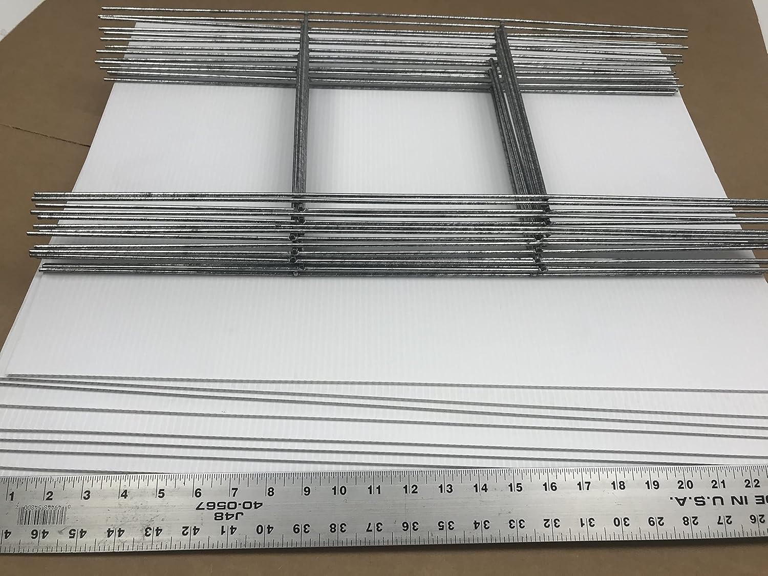 100 Blank Yard Signs (White) 18x24 inch x 4 mm & 100 Metal Stake 10x24 inch x 9 Gauge Galvanized Wire Stake, Bundle of 100 Signs & 100 Stake, Ship Same Day (100Signs18x24&100Stake24)