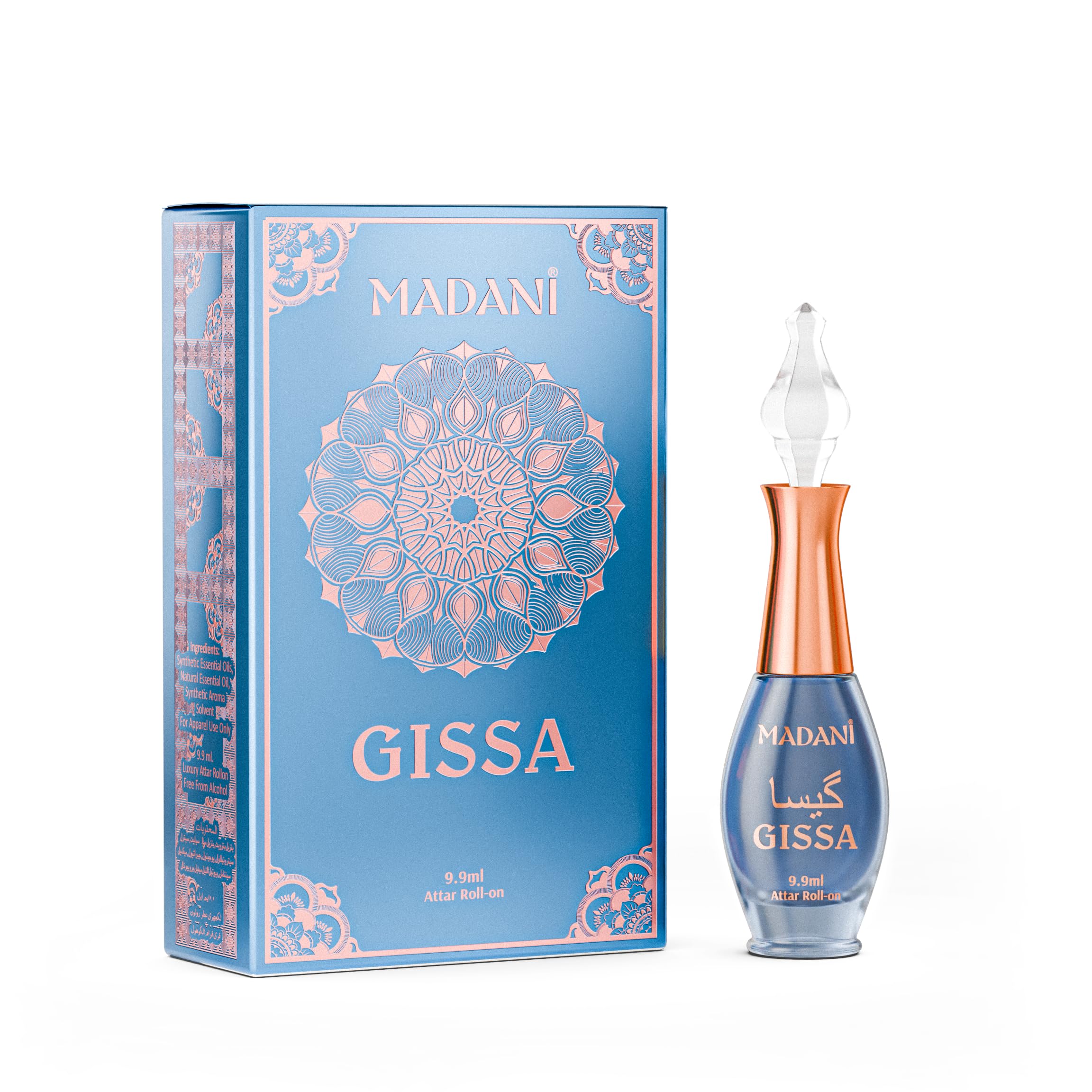 Madani Gissa Attar Roll-on Perfume, 9.9ml - Image 1