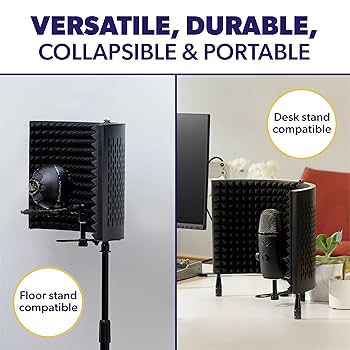 AUPHONIX PROアイソレーションシールド 録音用マイク反射フィルター Z Amazon | AUPHONIX PRO アイソレーションシールド - 録音用