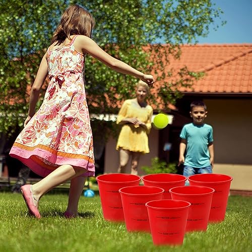 Miniatura 4 de Juegoal Juego de pong para patio juegos gigantes para exteriores juego de pong con cubos y bolas duraderas juego de lanzamiento de copa para playa