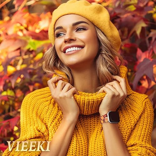 Vista 93 de Holidays Watch Band Compatible with Apple Watch Series 11 10 9 8 7 6 5 4 3 Ultra SE for Women Men, Soft Silicone Pumpkin Strap Replacement for