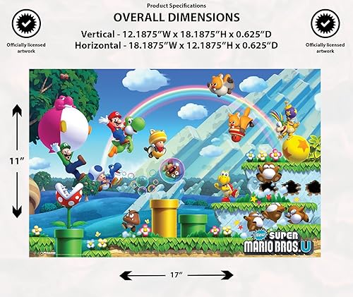 Miniatura 2 de Pyramid America Póster de Super Mario  Nivel Mario Bros  Póster impreso de 11 x 17 pulgadas, arte de pared, ideal para decoración del hogar,