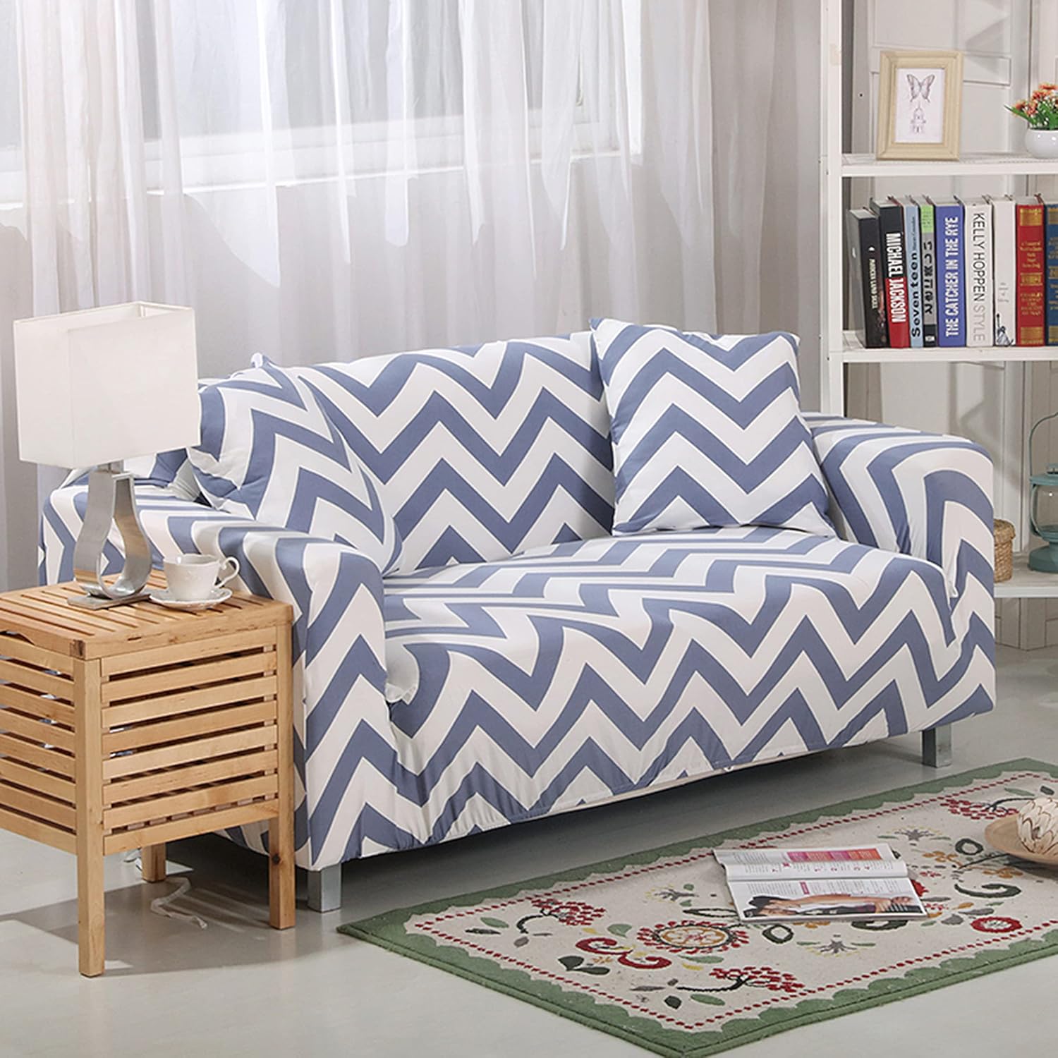 Buy House of Quirk Polyester Spandex Printed Sofa Cover Big Elasticity