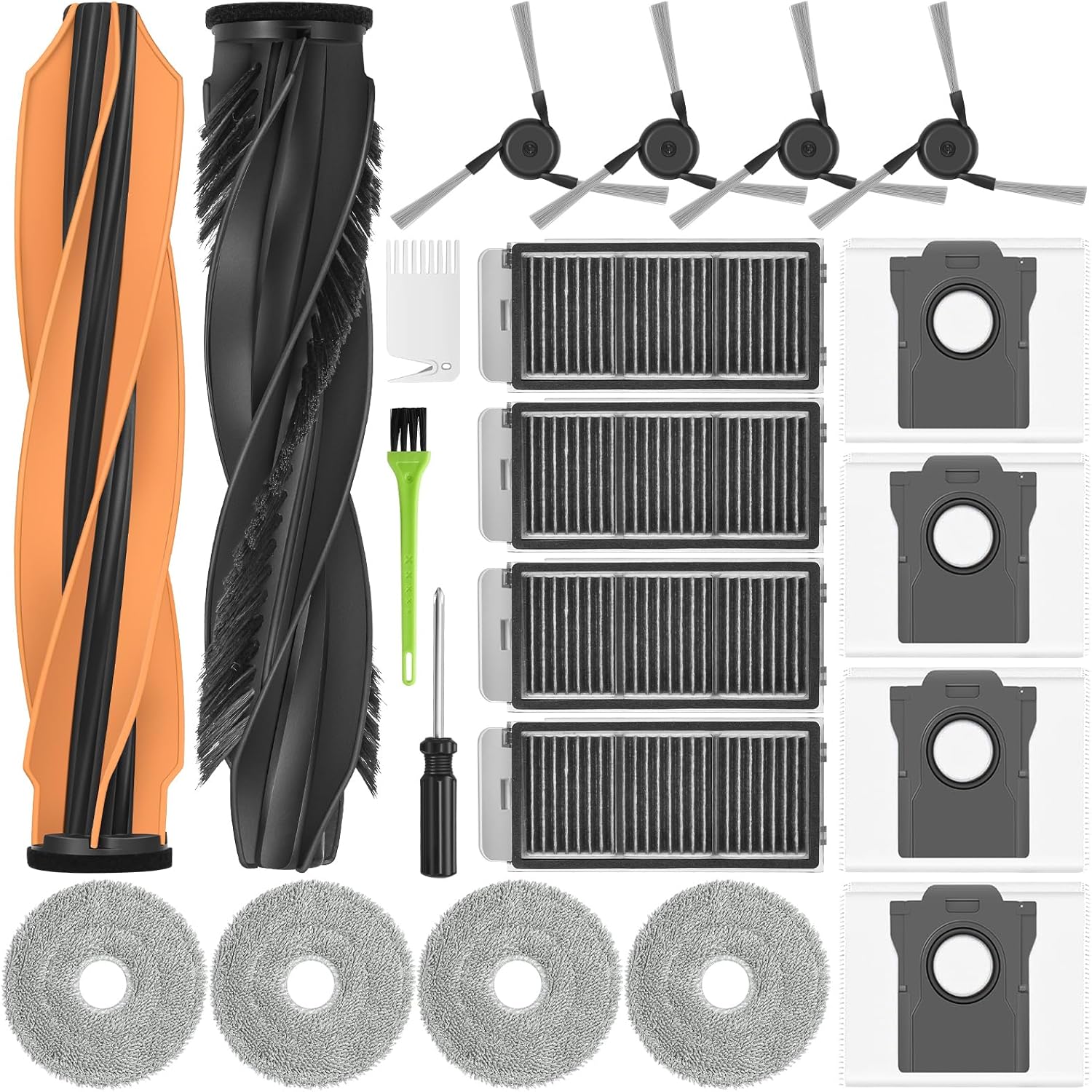 X50 Ultra Replacement Parts for Dreame X50 Ultra Complete/L50 Pro Ultra/L40S Pro Ultra/Mova V50 Ultra Vacuum Cleaner Accessories Includes Main Brush, Filters, Mop Pads, Side Brushes, Dust Bags