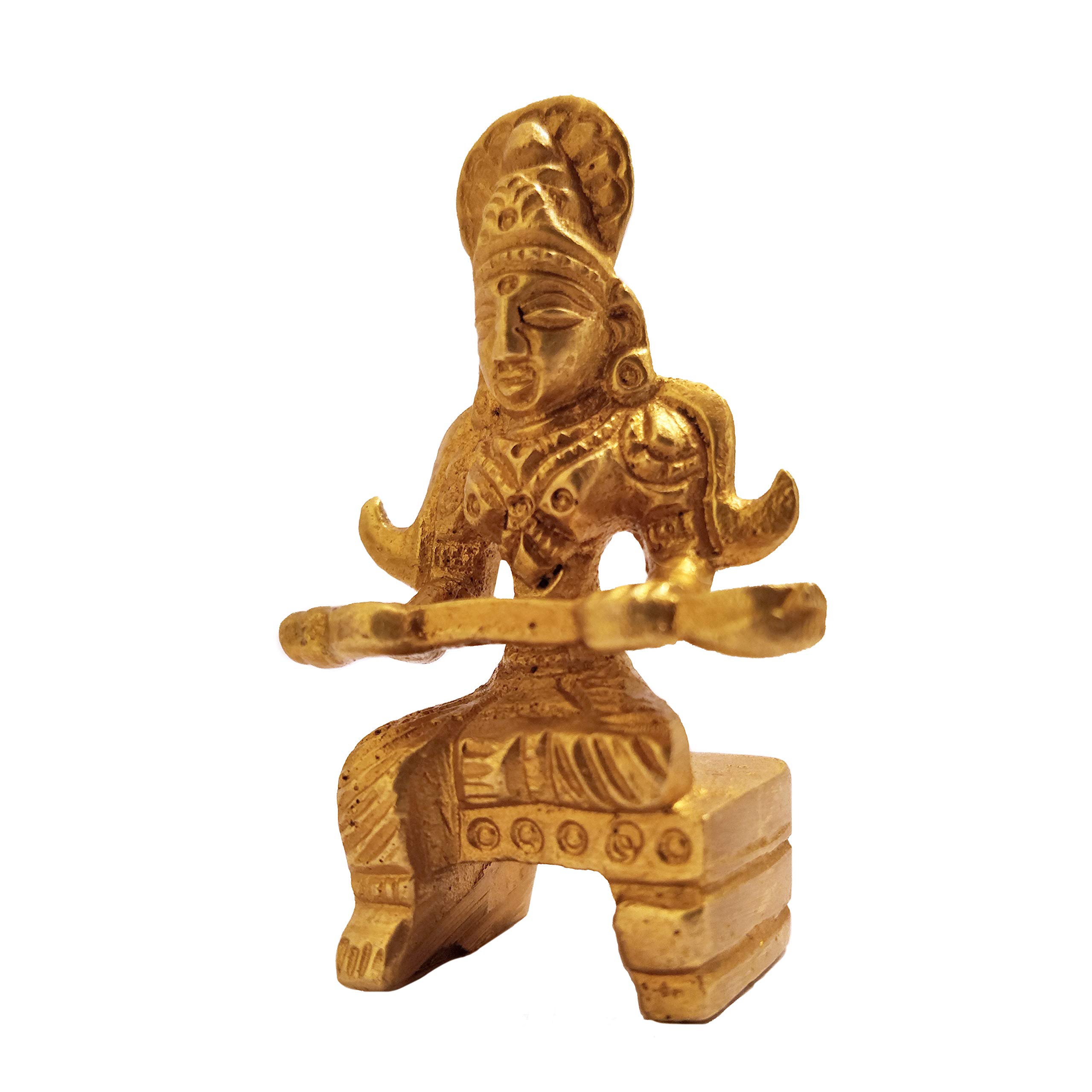 GURU JEE Brass Statue Goddess of Food Annapurna Devi Idol Small Annapurna Maa Murti for Mandir Temple Puja Religious Gifts Showpiece - Image 3 thumbnail