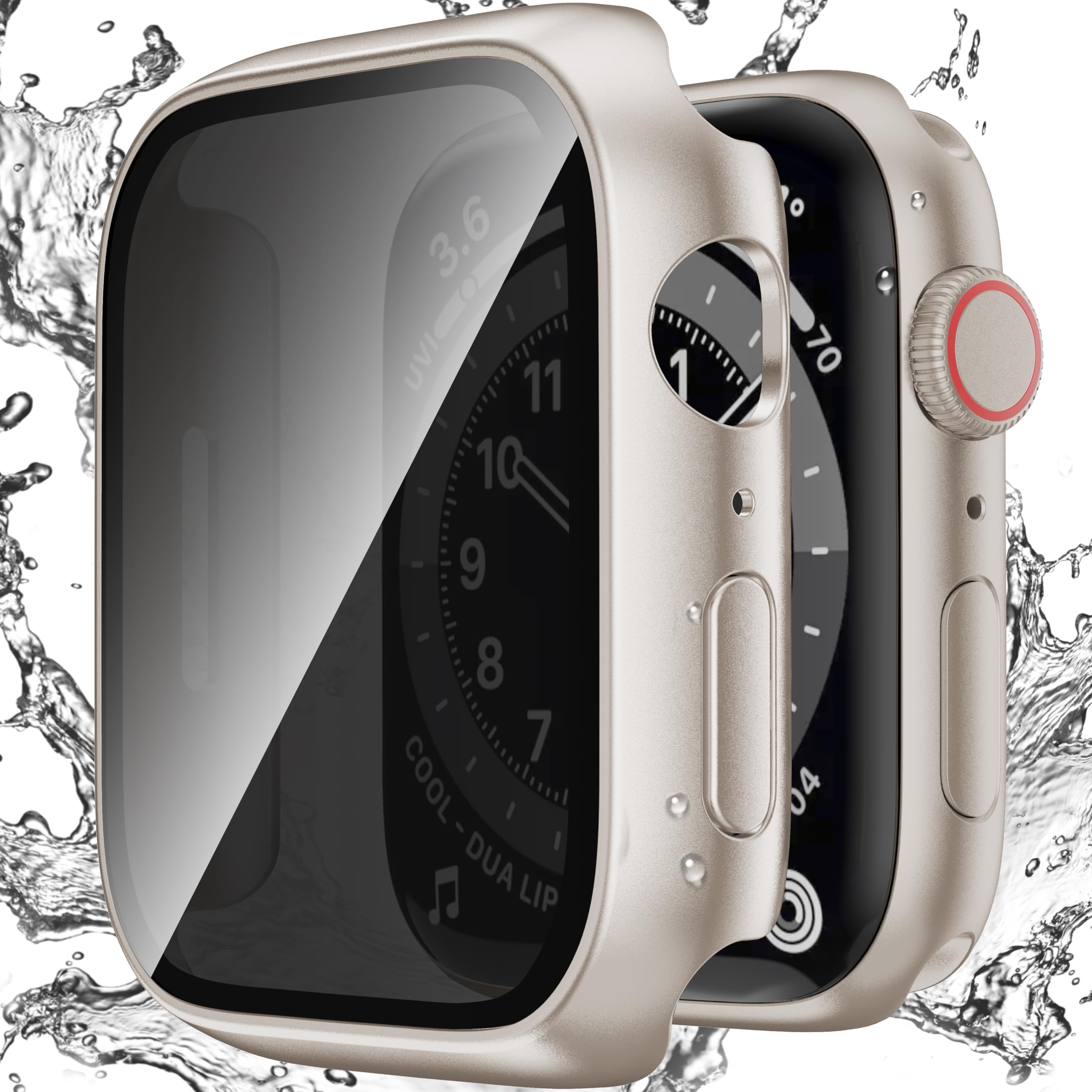 Zumyzu Waterproof Privacy Case Compatible with Apple Watch Series 11 10 42mm with Anti-peep Screen Protector, iWatch Face Cover Protective Bumper for
