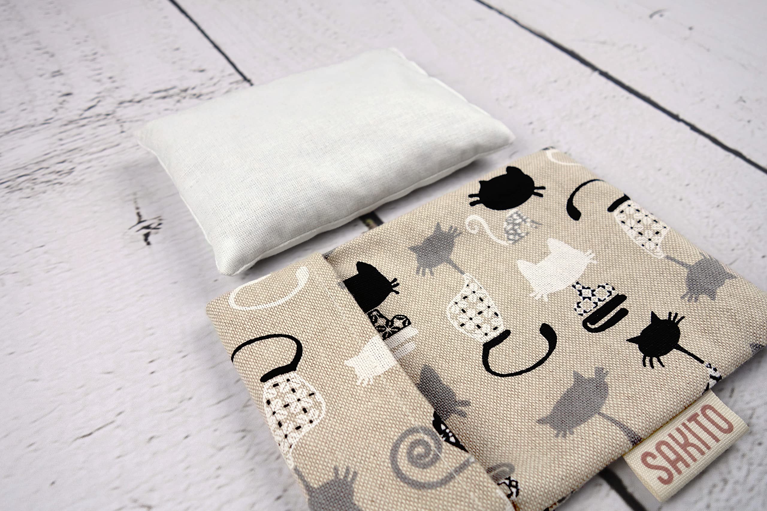 2 (pcs) Bouillotte Micro-onde (15x10 cm) - Thérapie Naturelle contre les Coliques - Chaleur Naturelle pour le Ventre et Élimination des Gaz - Sans Danger pour les Bébés - Housse Lavable
