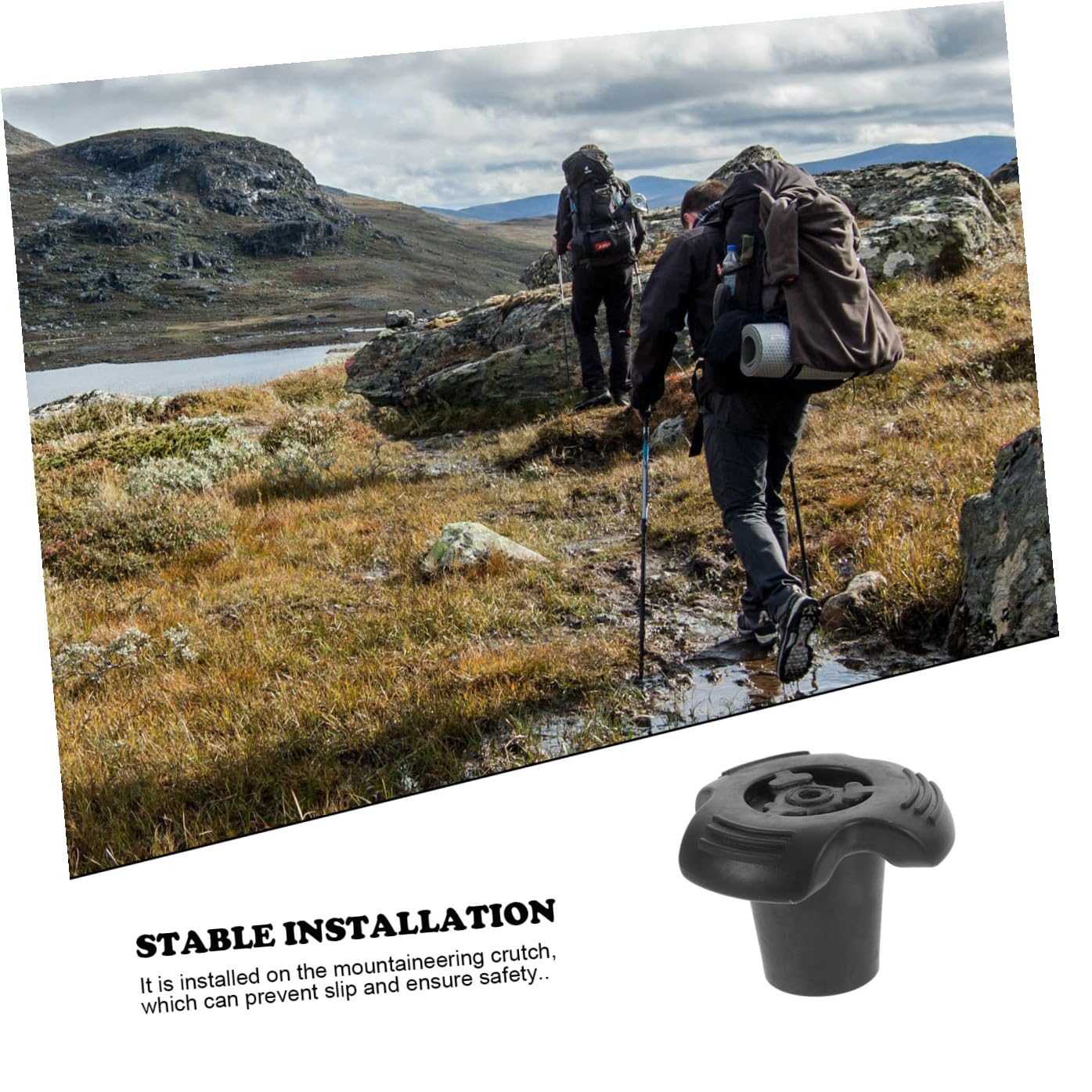 Gatuida 8 punte per bastoni da passeggio - Copripiedi antiscivolo per bastoni da trekking, estremità in gomma per bastoni da trekking - Accessori per bastoni da passeggio per escursionismo,