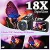Cámara de Video 4K HD 80MP Camcorder para Vlogging en YouTube | Visión Nocturna IR Zoom Digital 18X Pantalla IPS 3.0 Grabadora de Video con Tarjeta SD 32GB, 2 Baterías, Control Remoto y Estabilizador 5