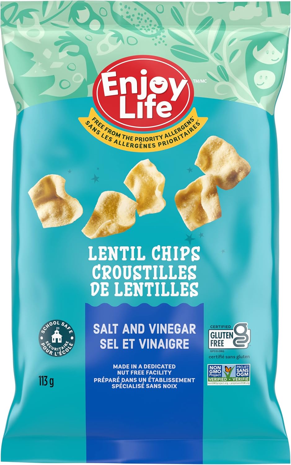 Enjoy Life (ENJP7) Lentils Sea Salt and Vinegar Lentil Chips Amazon