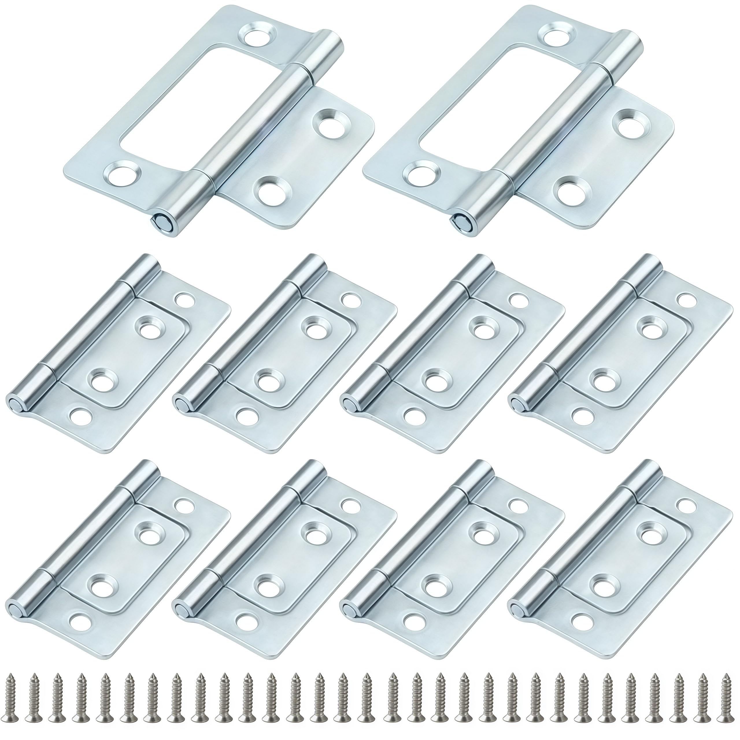 Vbnexyr Blue And White Hinge 10 Pack Of 2 Inch Iron Hinges No Slotting Required Suitable For Picture Frames And Wooden Boxes
