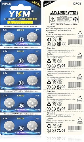 Miniatura 9 de AG10 LR1130 Battery L1131f L1131 L1131c 389 390 LR54 LR 1130 1.5V Alkaline Batteries for Calculator Watch Battery 40 Pack