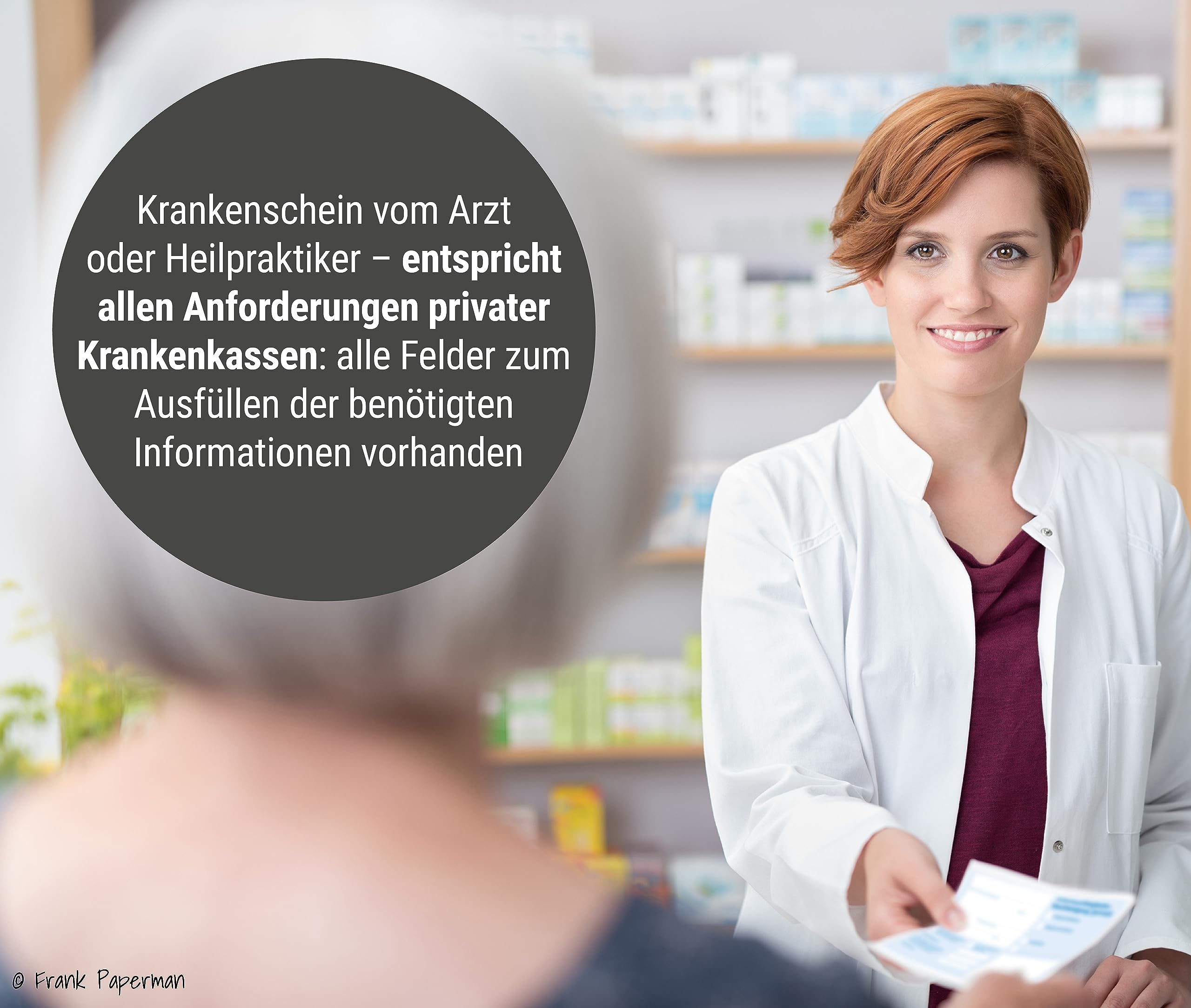 150x Blatt Attest block für Krankschreibungen | ungeblockt | Vordruck Arbeitsunfähigkeitsbescheinigung im DIN-A6-Format | Arzt Zubehör