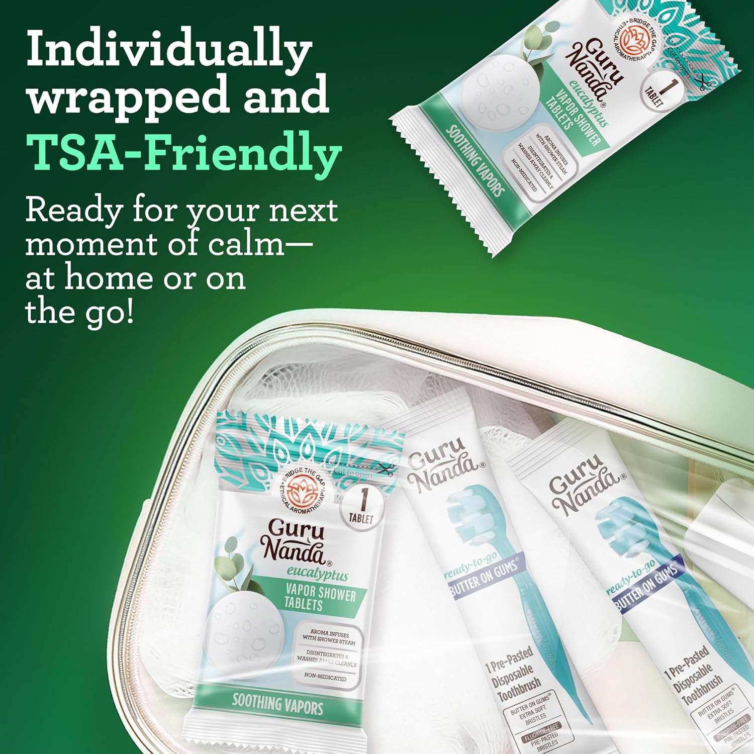 GuruNanda Eucalyptus Vapor Shower Tablets, Clean-Dissolving Aromatherapy Shower Steamers with Eucalyptus & Menthol, Promotes Relaxation, Ideal for Gifting, 10 Count - Image 5