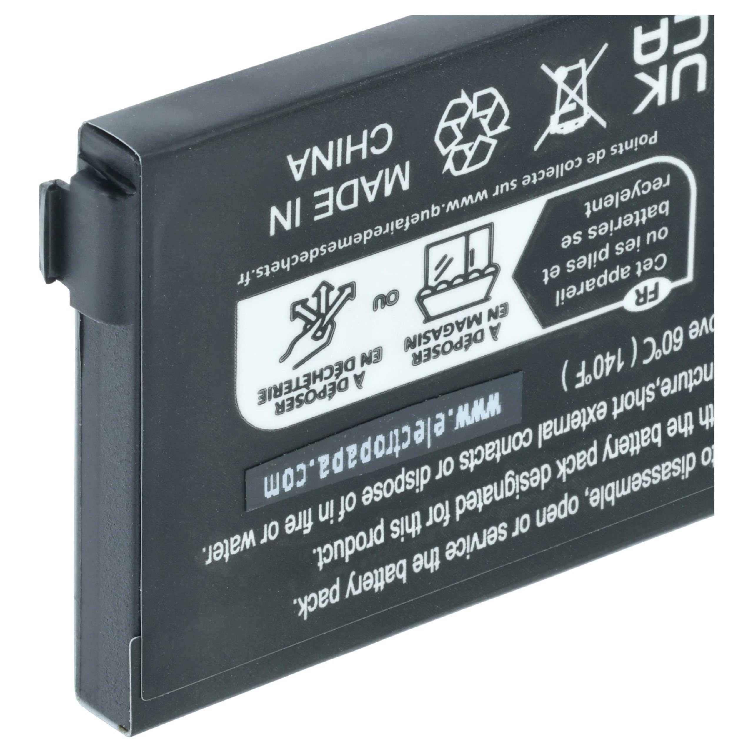 vhbw Batería Recargable Compatible con Nuk 10256296, BM300 Parent Unit, Eco Control + Video Monitor de bebé (1000 mAh, 3,7 V, Li-Ion)