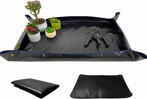 Tapete de trasplante de plantas para trasplante de plantas de interior y control de desorden, extra grande de 43 x 30 pulgadas, grueso, impermeable, Tapete de trasplante de plantas para trasplante de plantas de interior y control de desorden, extra grande de 43 x 30 pulgadas, grueso, impermeable,