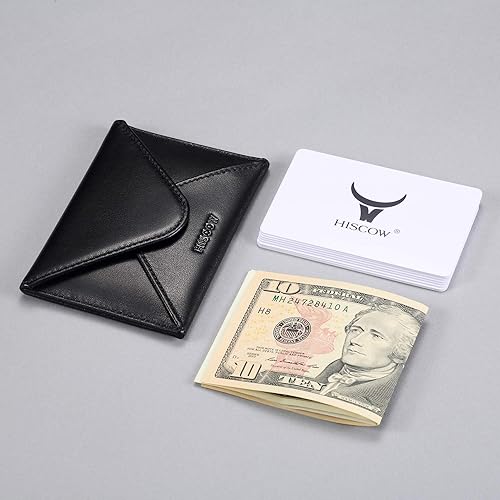 Miniatura 2 de HISCOW Estuche para tarjetas de visita con cierre magnético - Piel de becerro italiana (negro)