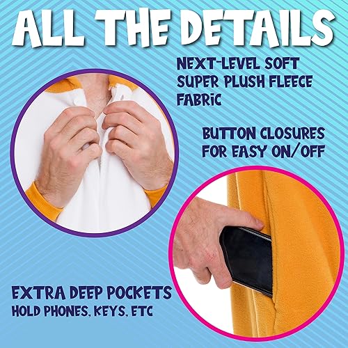 Miniatura 9 de Adult Onesie Halloween Costume - Animal and Sea Creature - Plush One Piece Cosplay Suit for Adults Women and Men FUNZIEZ