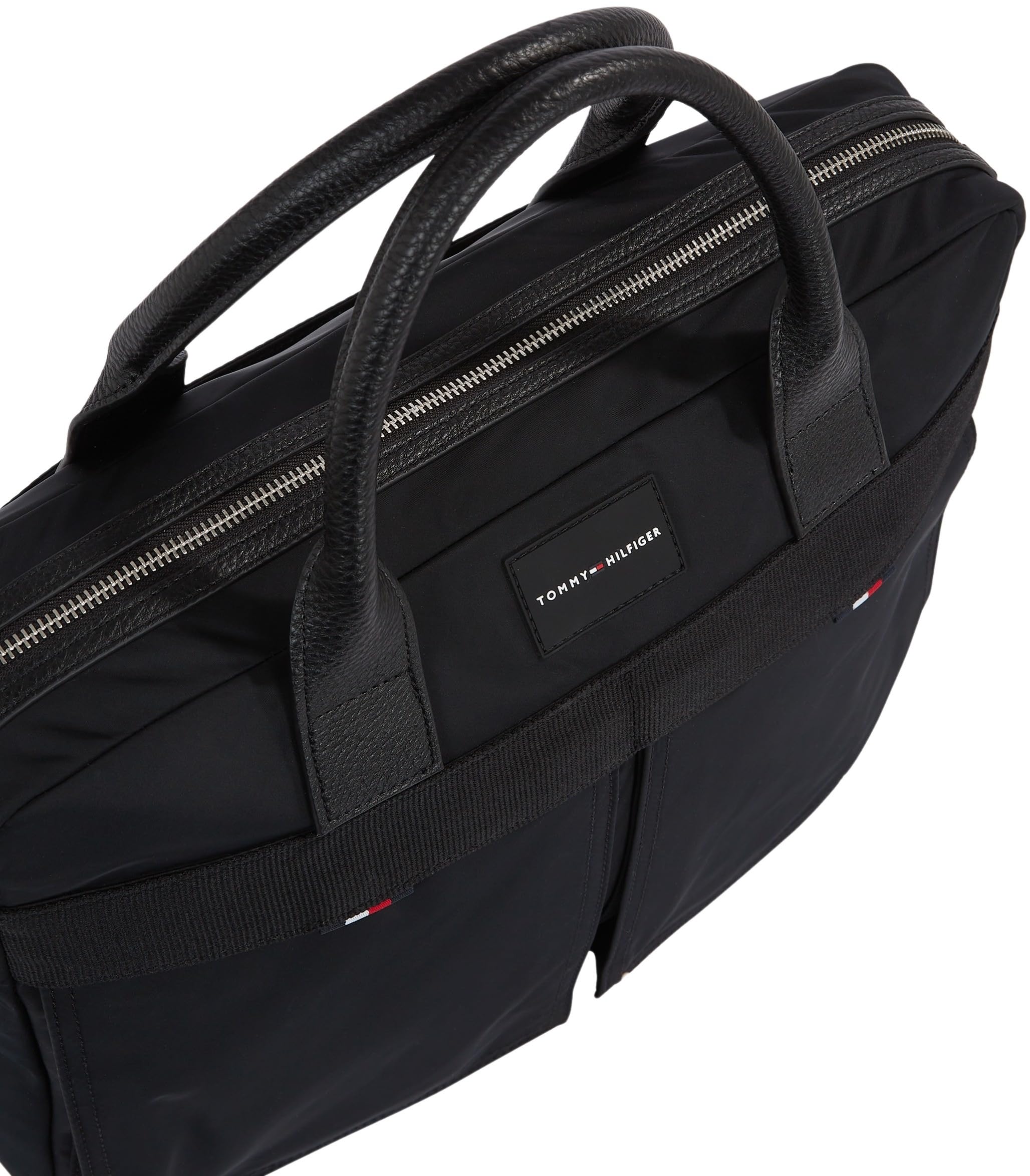 Tommy Hilfiger Sacoche pour Ordinateur Portable Homme Nylon Computer Bag avec Fermeture Éclair