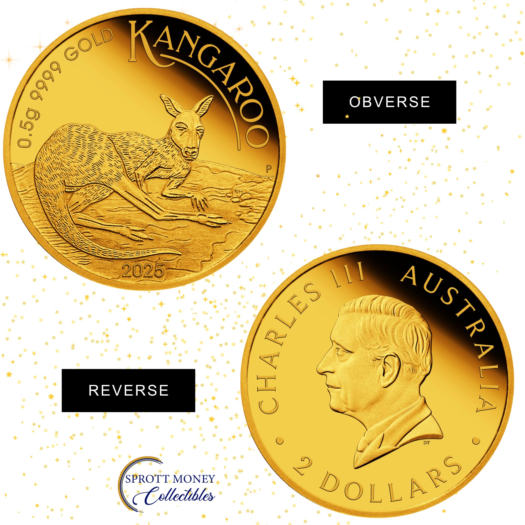 Sprott Money Collectibles - 2025 Mini Roo 0.5g Pure Gold Proof Coin in  Card, Ready to Gift - The Perth Mint Gold Coin Gift Ideas Coins Collectible  Unique Gifts : Amazon.ca: Toys & Games