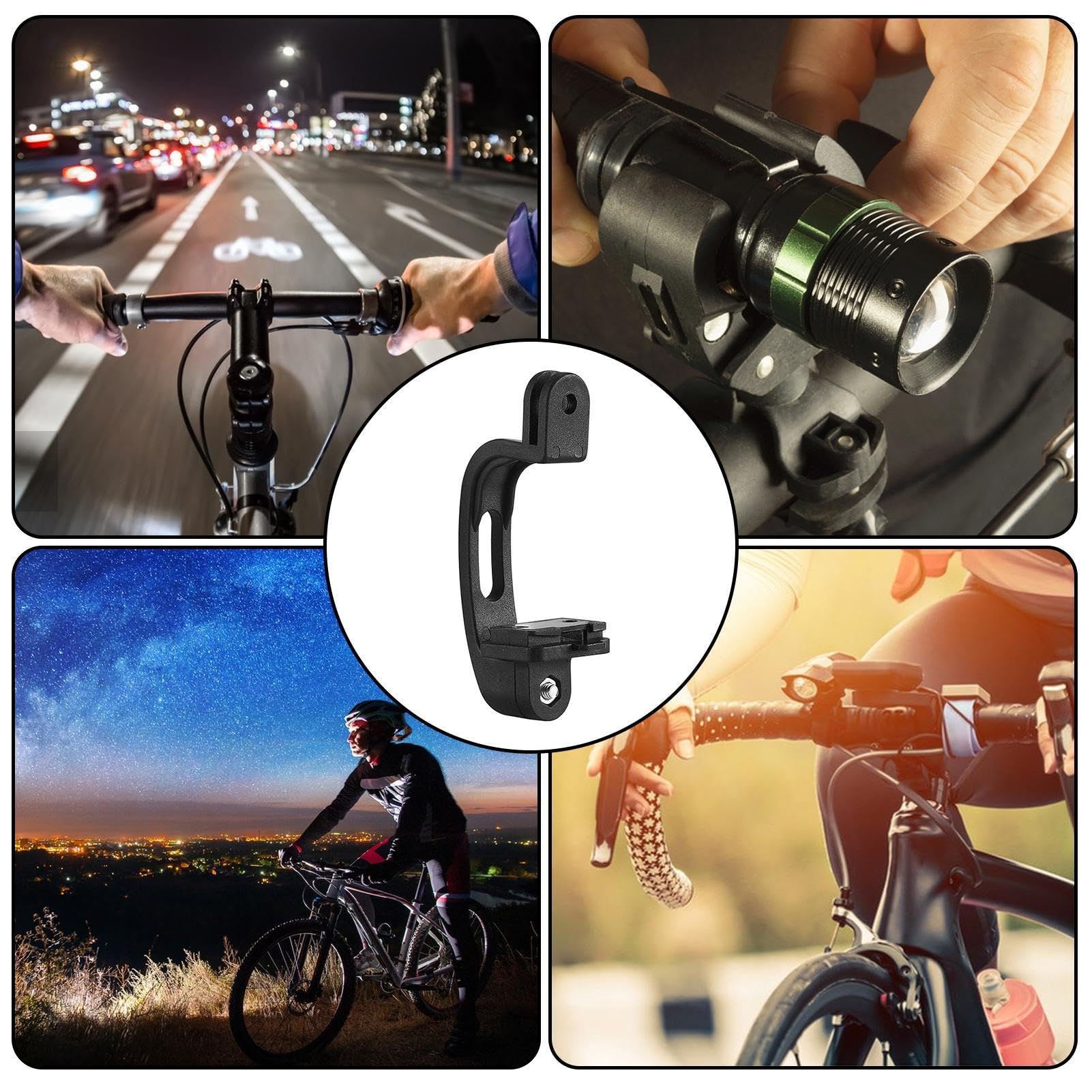 Morsetto Per Torcia Bici - 2 Pezzi | Regolabile 18-38 Mm | Girevole 360° - Foto 7