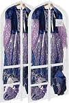 Univivi 6 PC 40" Costume de danse Sac de vêtement avec 3" Effacer les gussets PVC Sac de danse pour les concours, avec 4 Poches à fermeture éclair claires et moyennes 1 Grande poche zippée arrière