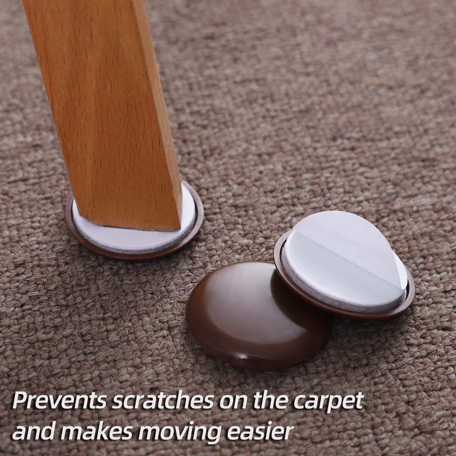 36pcs Self-Adhesive Furniture Sliders 1-7 9 Furniture Moving Pads-Sticky Carpet Slider for Protect Carpeted Surface Furniture Carrier- Easily — view 5