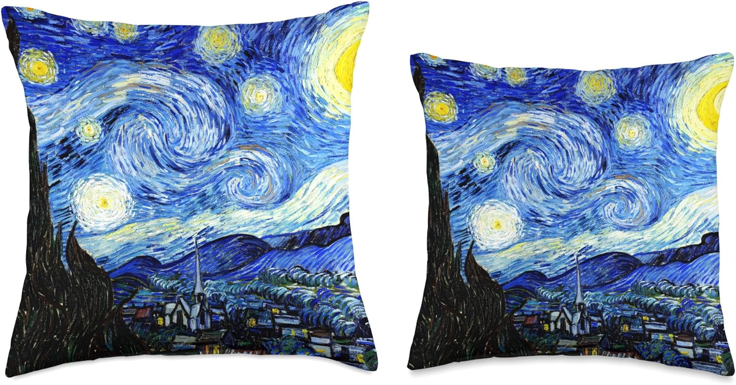 The Starry Night Vincent Van Gogh Famous Vintage Art Stylish Throw Pillow