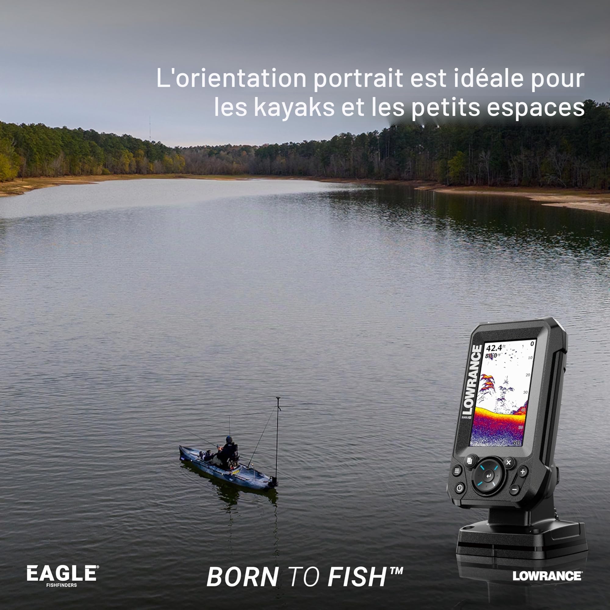 Lowrance Eagle Détecteur de Poissons 4", 5", 7" et 9" avec écran IPS