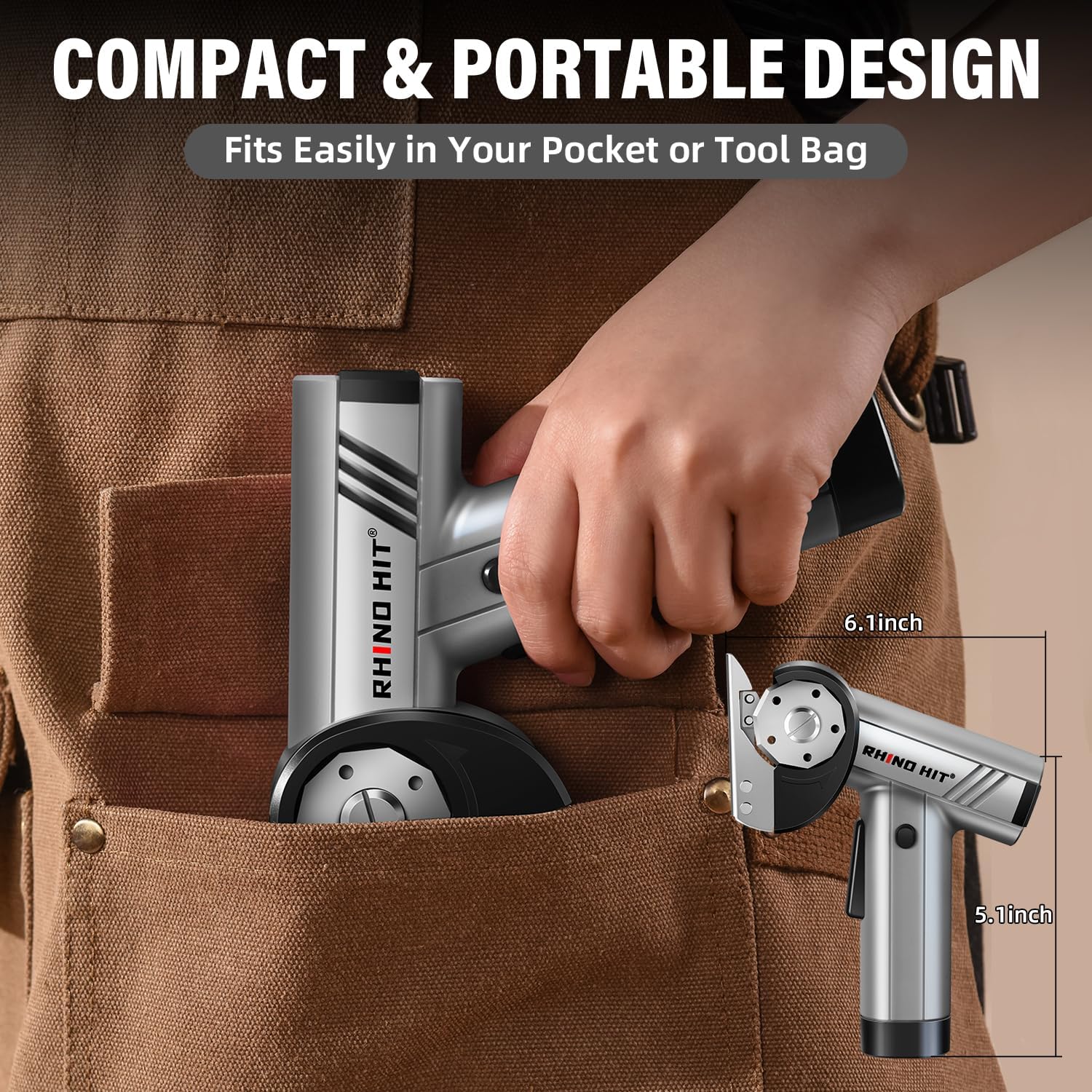 Cordless Electric Scissors, Rechargeable Rotary Cardboard Cutter with LED Light & Safety Lock, 4-Speed Adjustable, 3 Blades for Fabric, Carpet, Leather & Carton, with Storage Case(silver)