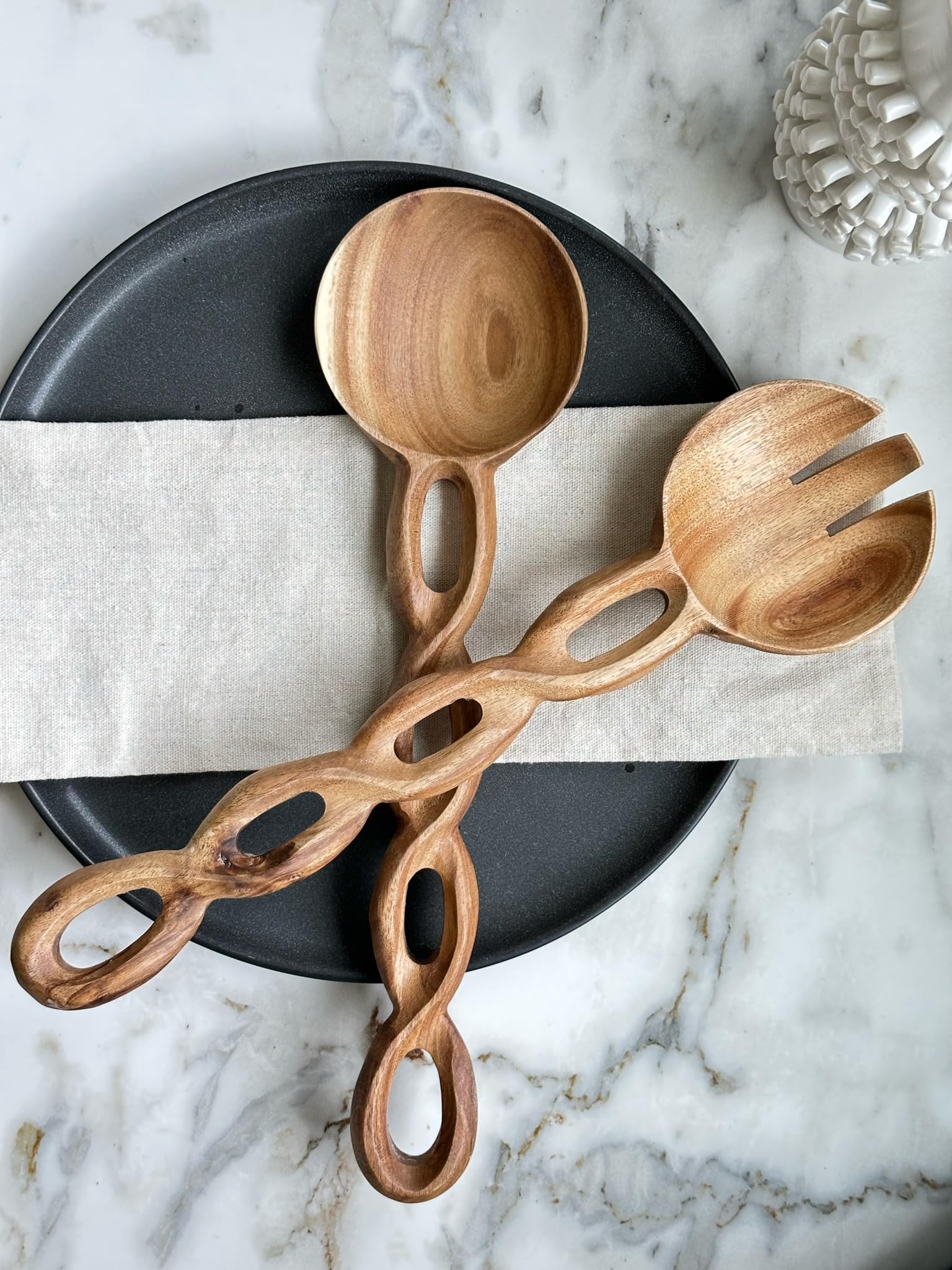 Amazon.com: Salt & York 13-Inch Acacia Wood Salad Servers, 2-Piece