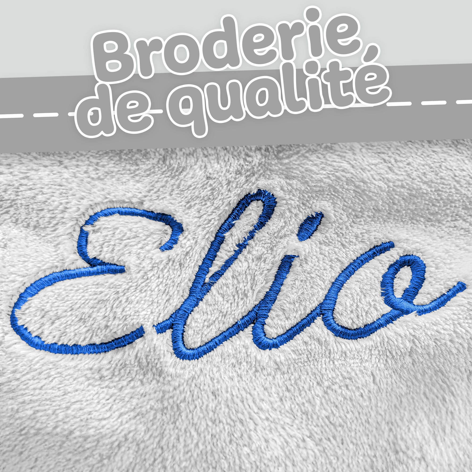 KDO MAGIC Peignoir bébé personnalisé - Doux et Moelleux - Personnalisable et brodé avec Un prénom - Garçons & Filles