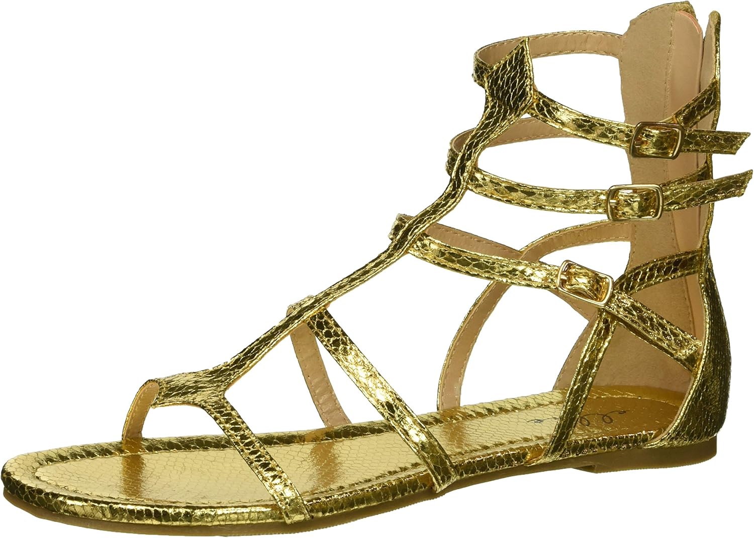 Ellie Shoes Women's 015-ATHENA Flat Sandal, Gold, 7 M US